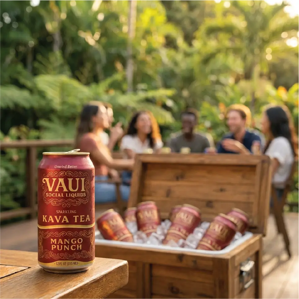 Mango Punch Sparkling Kava Tea - 20 Cans | Non-Alcoholic | Vaui