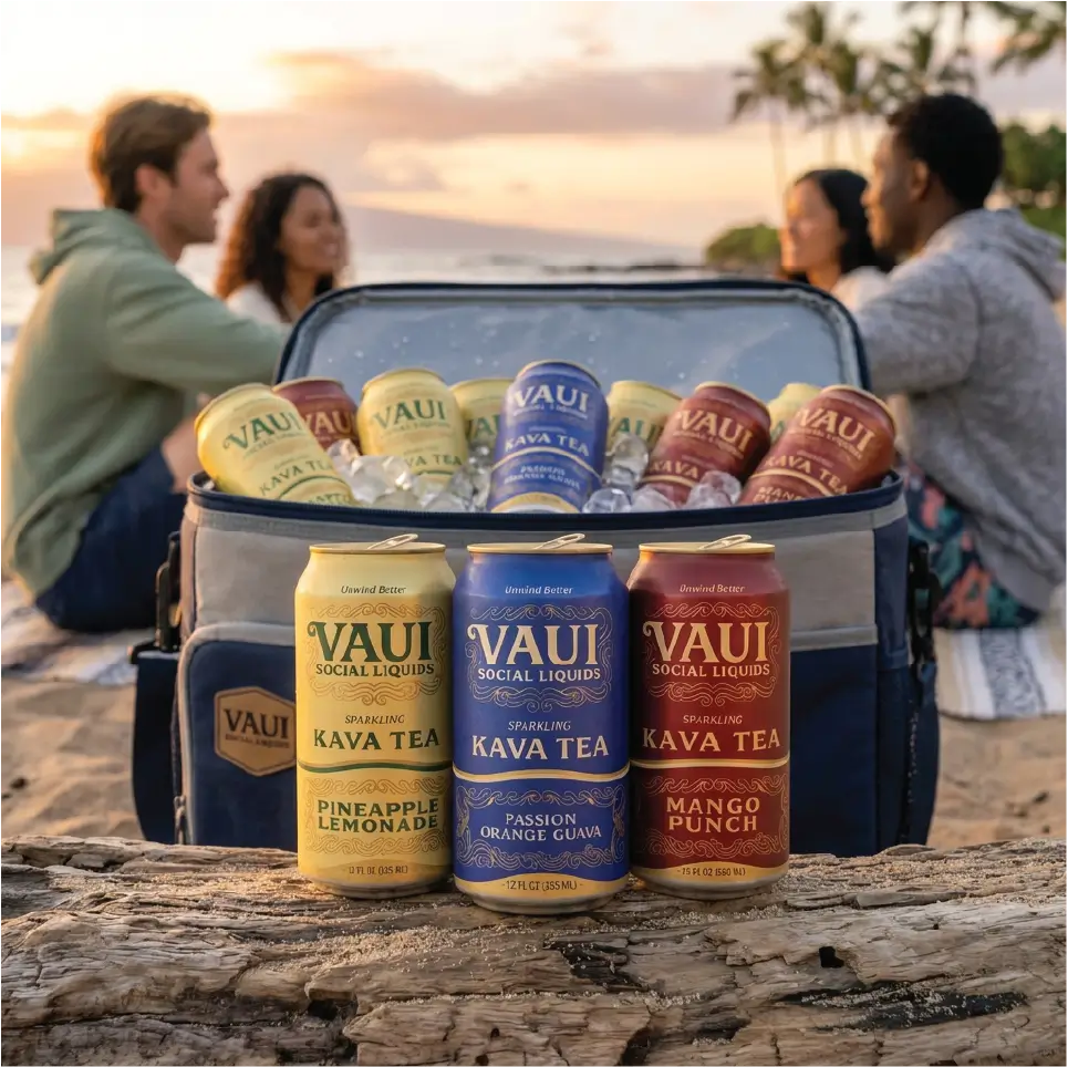 Kava Tea Variety Pack – 20 Cans | Non-Alcoholic Sampler | Vaui
